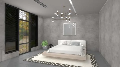 Bedroom interior design Stock Illustration