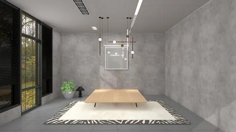 Bedroom interior design Stock Illustration