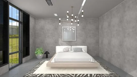 Bedroom interior design Stock Illustration