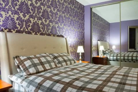 Bedroom interior design Stock Photos