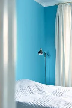 Bedroom interior with double bed. Modern minimalism. 写真素材