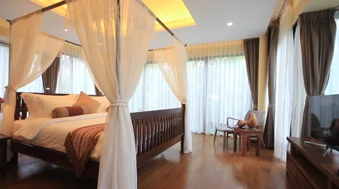 Bedroom interior Stock Footage 63976254