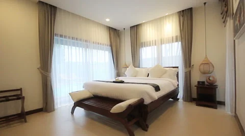 Bedroom interior Stock Footage 63976383