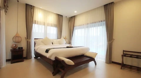 Bedroom interior 库存影片 63976518