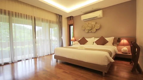 Bedroom interior Stockbeeldmateriaal 63977449