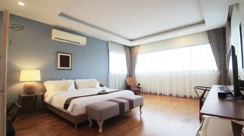 Bedroom interior Stock Footage 63977590