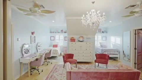 Bedroom interior in a home Stock Footage 260004772