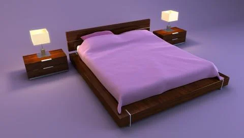 Bedroom interior Illustrazione stock