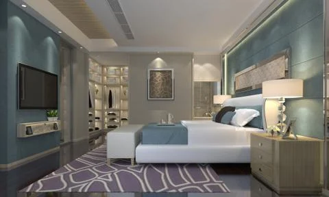 Bedroom Interior Illustration Illustrazione stock