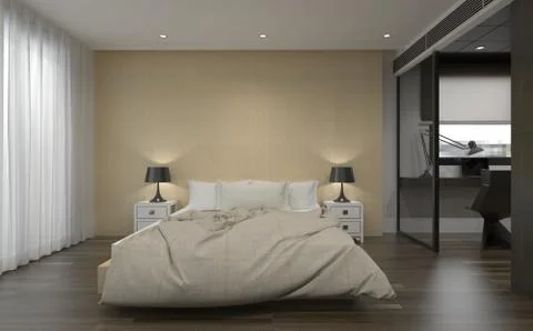 Bedroom Interior Illustration Stock Illustration