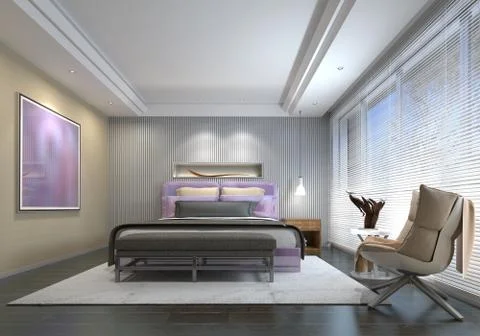 Bedroom Interior Illustration Stock Illustration