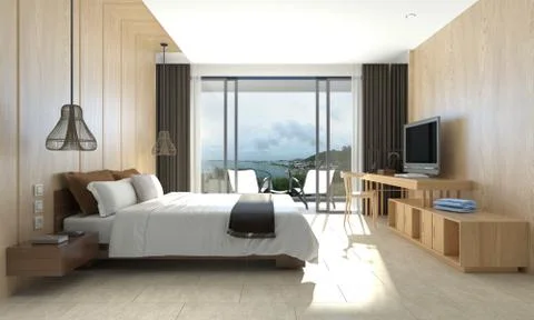 Bedroom Interior Illustration Stock Illustration
