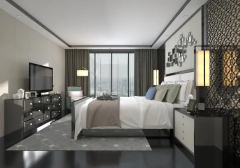 Bedroom Interior Illustration Stock Illustration
