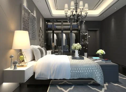 Bedroom Interior Illustration Stock Illustration
