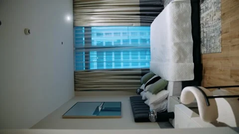  bedroom with large double bed Video stock 267245987