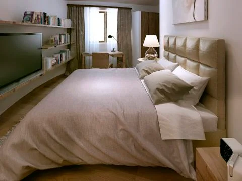 Bedroom loft style Stock Illustration