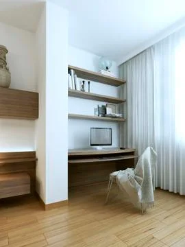 Bedroom modern interior Illustrazione stock