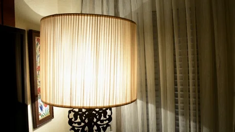Bedroom Night Lamp Stock Footage 106746493