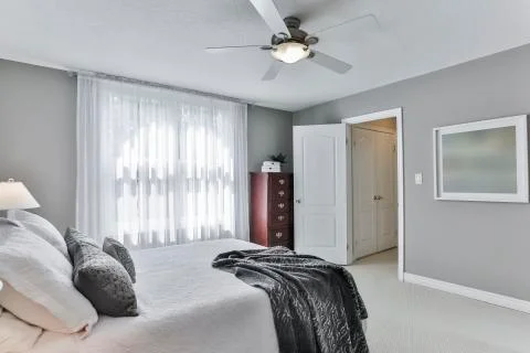 Bedroom old fashioned interior Stock Photos
