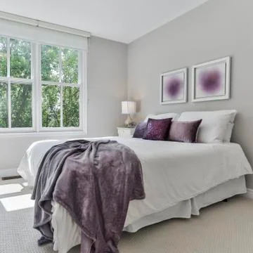 Bedroom old fashioned interior Stock Photos