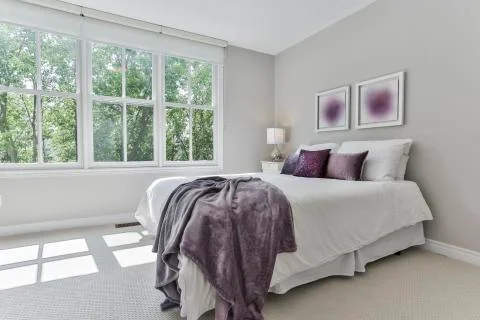 Bedroom old fashioned interior Stock Photos