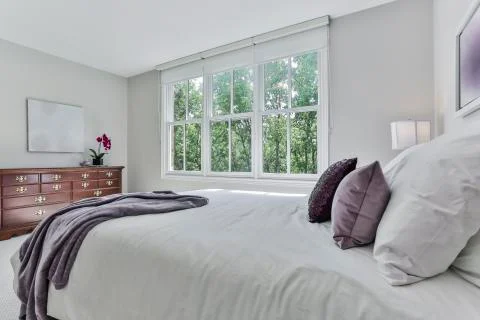 Bedroom old fashioned interior Stock Photos