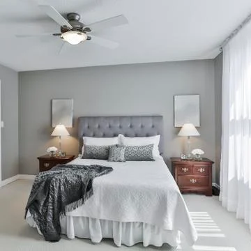 Bedroom old fashioned interior Stock Photos