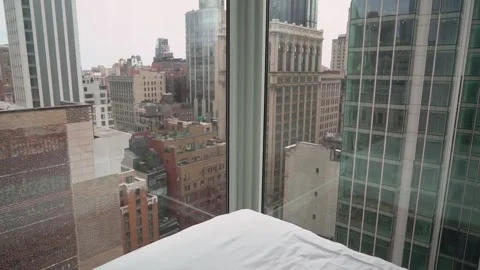 Sky View The Arlo Nomad Hotel Bedroom With Panoramic Windows And