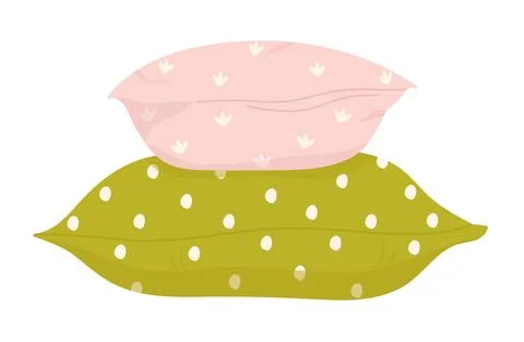 Bedroom pillows Stock Illustration