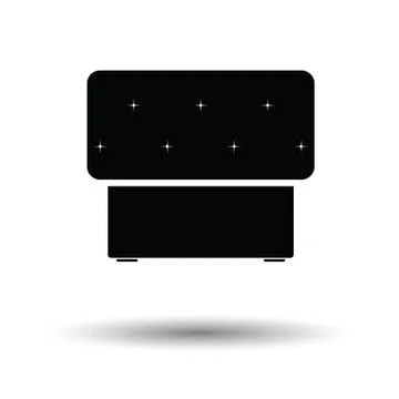 Bedroom pouf icon Stock Illustration