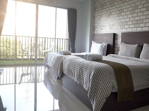 Bedroom Service Apartment Stockbeeldmateriaal 74912042