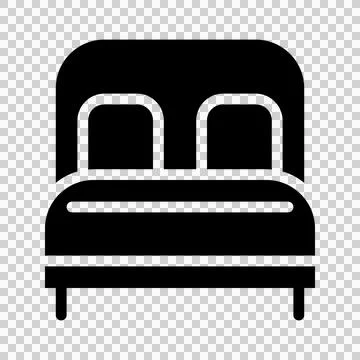 Bedroom solid icon. hotel rest room symbols icons graphic design.  Stock Illustration