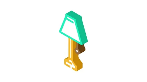 Bedroom table lamp isometric icon animation Stock Footage 327295364