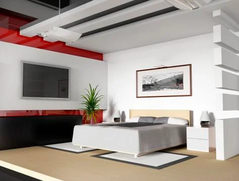Bedroom today Stock Illustration