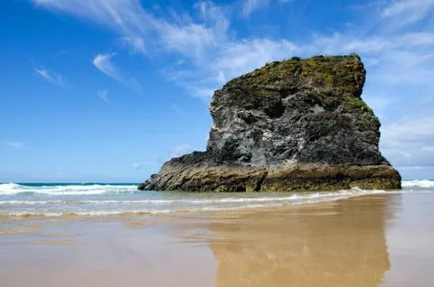 Bedruthan steps Beach, Cornwall, United Kingdom Stock-Fotos