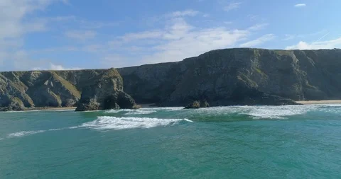 Bedruthan Steps, Cornwall Stock Footage 104853984