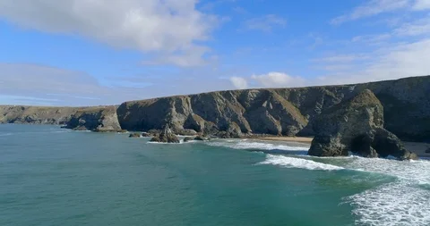 Bedruthan Steps, Cornwall Stock Footage 104962622