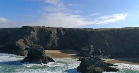 Bedruthan Steps, Cornwall Stock Footage 104962664