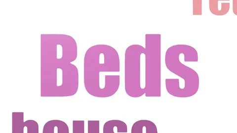 Beds Animated Wordcloud On White Background Stock Footage 103666660