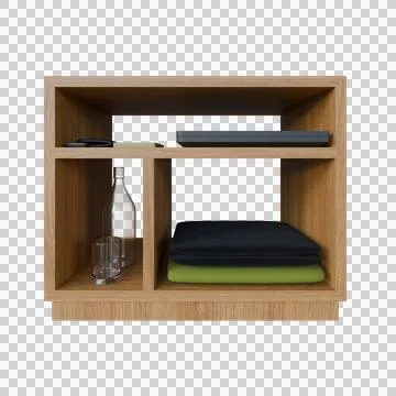 Bedside Cabinet 3D Illustration Stock Illustration