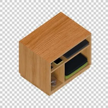Bedside Cabinet 3D Illustration Stock Illustration