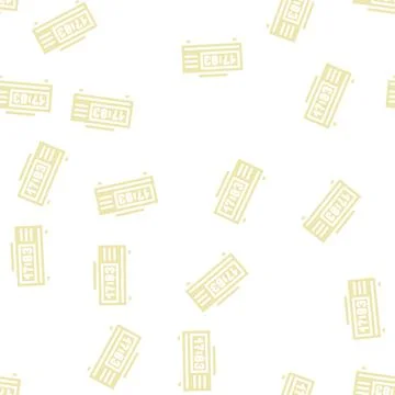 Bedside clock glyph vector seamless pattern イラスト素材