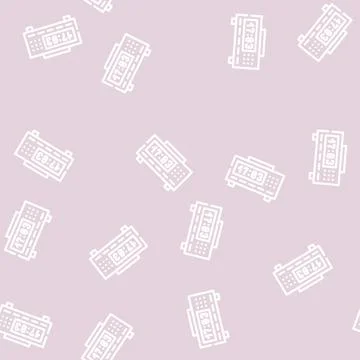Bedside clock line vector seamless pattern イラスト素材