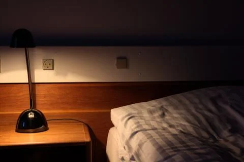 Bedside at night Foto stock