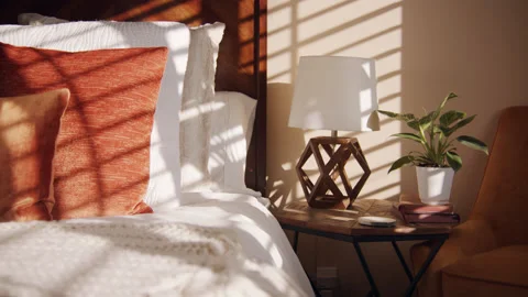 Bedside Table Afternoon (wide) 24fps Stock Footage 179772609
