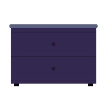 Bedside table cozy symbol bedroon elegant vector icon.  Indoor interior box f Stock Illustration