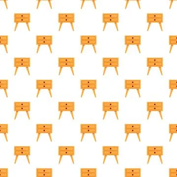 Bedside table furniture pattern for interior design decor Stock Illustration