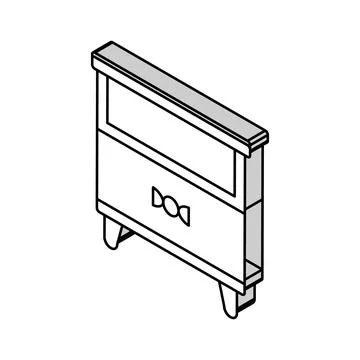 Bedside table kid bedroom isometric icon vector illustration 스톡 일러스트