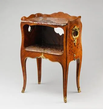 Bedside table (table de nuit) ca. 175056 Attributed to Bernard II van Risen.. Stock Photos