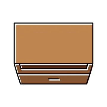 Bedside table top view color icon vector illustration Stock Illustration
